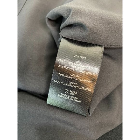 Tibi New york women's‎ 8 black 3/4 sleeve black lace up slit shift mini dress - Picture 5 of 5